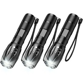 HYVCZP 1/2/3/5/10/20 Pack ​LED Torch,Super Bright Flashlight,5 Modes Adjustable Focus, Waterproof Lightweight Mini Handheld Torch for Camping, Home, Emergency, Hiking, Outdoor (3 Pack)