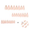 24 Pcs Medium Almond Press on Nails Nude Pink Fake