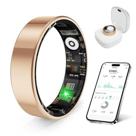 2026 Smart Ring New Health Tracker, IP68 Waterproof, iOS/Android Compatible, Sleep, Exercise & Health Monitoring, No Subscription, 5-Day Battery Life 