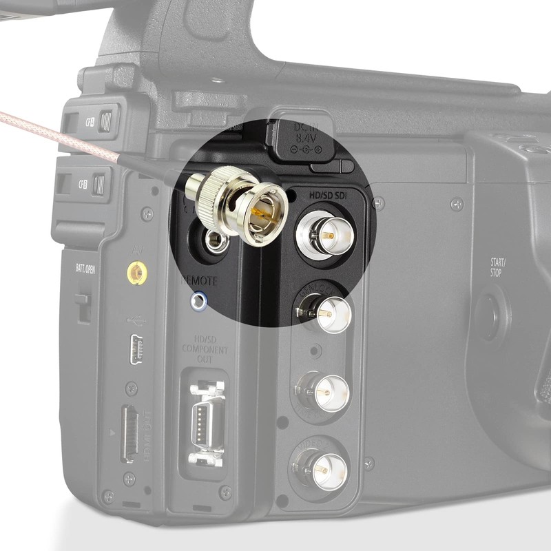 rfstreet HD SDI Cable, Blackmagic BNC Cable, DIN 1.0/2.3 (Right-Angle)