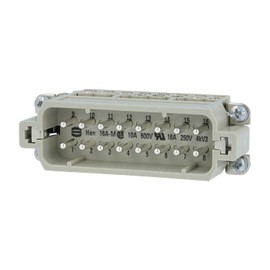 09200162612 Harting Han 16A Stifteinsatz (M) Schraubanschluss, 16-polig+PE 250V, 16A - 1 Stück