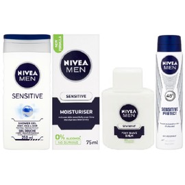 Nivea Men Sensitive Washbag Gift Set Nivea Men Sensitive 4 Item Gift Set