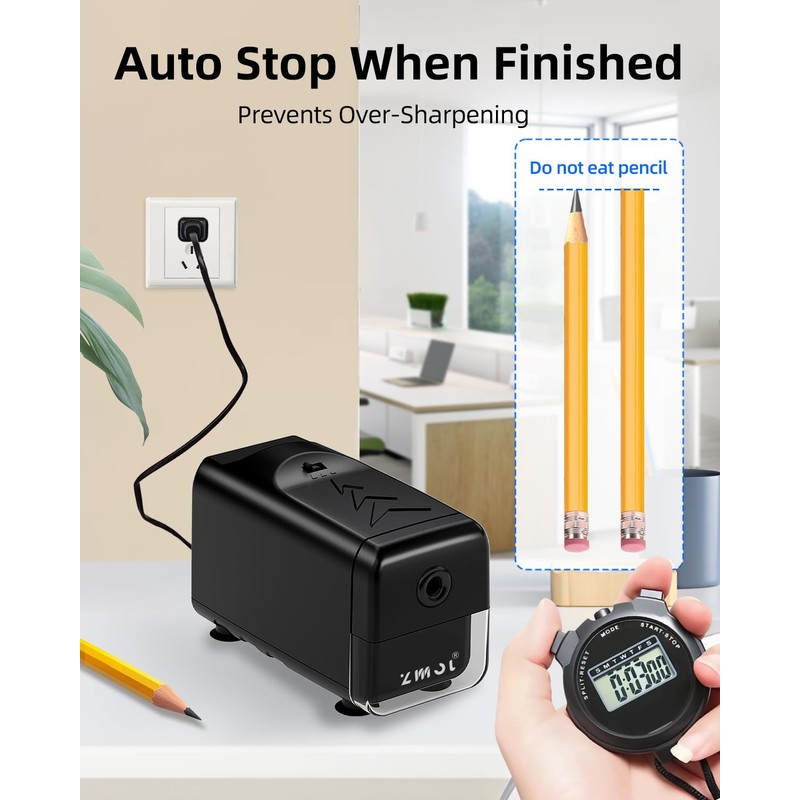 Zmol Electric Pencil Sharpeners,Heavy Duty Classroom Pencil Sharpeners for Colored