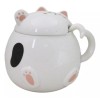 Ebros Gift Whimsical White Chubby Feline Kitty Cat Cup Mug