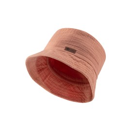 Sterntaler Muslin Fishing Hat - Unisex Sun Hat Made of Cotton Muslin (Organic) - Baby Bucket Hat with Muslin Lining (Organic) - UV Protection 50+ Baby and Children Summer Hat, Light brown, 53