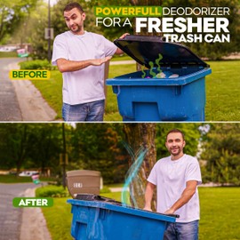 BEEST Dumpster Defender - 1.5lbs Outdoor Trash Can Deodorizer & Liquid Waste Absorber (Made in USA) Biodegradable Trash Can Odor Eliminator - Powerful Garbage Deodorizer for Always-Fresh Bins - 7 Cups