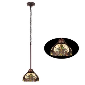 Chloe Lighting Liaison Victorian-Style 1-Light Mini Pendant 8" Shade