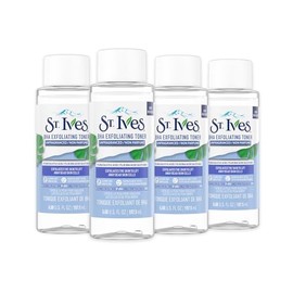 St. Ives Unfragranced BHA Exfoliating Vegan Facial Toner, 6.68 fl oz (Pack of 4)