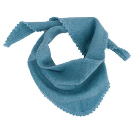 Reiff Knitted Baby Neckerchief Plain Merino Virgin Wool Silk Organic Wool Organic Organic, aqua