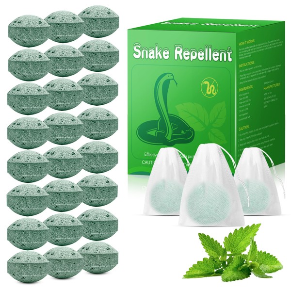 24 Pack Snake Repellent for Yard Pet Safe, Powerful Lizard