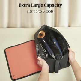 VGR Carrying Case for Shark Flexstyle, Hair Tools Travel Bag with Heat Resistant Mat, Curling Iron/Flat Iron Travel Case, Travel Essentials for Women, Travel Must Haves