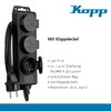 Kopp 3-Way Wet Room Socket Strip with Lid 1.4 m