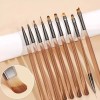 9PCS 네일 브러쉬 아트 디자인 팁 디스플레이 페인팅 도구 UV