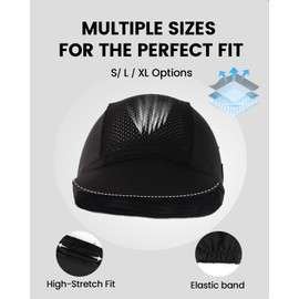 Zylioo XXL/XL/L/M/S Cycling Cap with Visor Large Head, UV Protection Cycling Cap Bicycle Hat Summer Sports Cycling Climbing Fishing, Black+white, M - XL