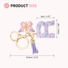 SUIKIHUM Initial Letter Keychains, (10.5cm/4.13" Mini Letter Butterfly KeyChain) Resin