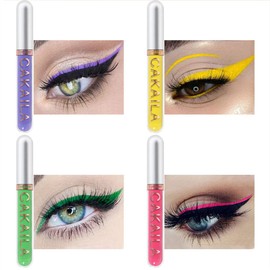 8 Colours Matte Liquid Eyeliner Kit, Waterproof, Durable, Quick-Drying, Smooth, No Smudging, Colourful Liquid Eyeliner Pen, Highly Pigmented Eyeliner Pen Set (# 01)