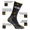 JCB - Mens Black High Vis Boot Socks | 3
