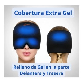 Hyperz gorro para migraña doble gel frente y atrás compresa 360 fría o calor ideal para dolor de cabeza y ojos fisioterapia anti migraña Gorro de Gel