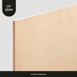 6MM 1/4" x 24 x 24 Baltic Birch Plywood – B/BB Grade (Package of 3) Perfect for Arts and Crafts, School Projects and DIY Projects, Drawing, Painting, Wood Engraving, Wood Burning and Laser Projects