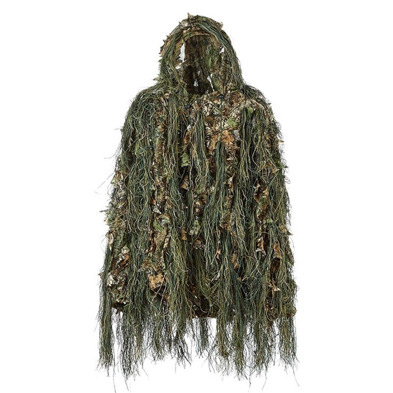 Ghillie Suit Hunting Woodland 3D Bionic Leaf Disguise Uniform Cs