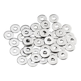 50pcs M6 x 18 x1.5 mm Penny Washers, A2 304 Stainless Steel Washers, Flat Repair Washer, Large Metal Washers, Plain Round Chrome Washers for Screws & Bolts