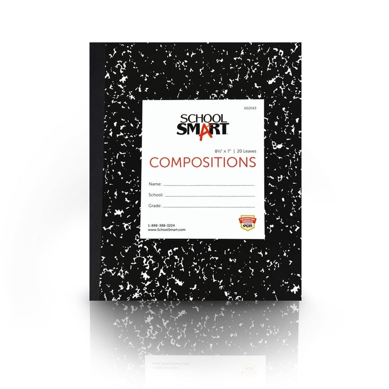School Smart Flexible Cover Ruled Composition Book, 8-1/2 x 7