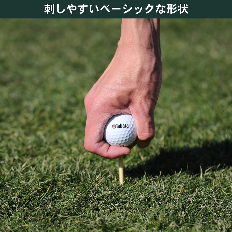 Tabata GV0509 Golf Tee, Long Tee, Wood Tee, Long Shiraki
