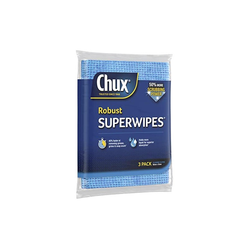 Chux Robust Superwipes Cleaning Cloths, Absorbent, Reusable and Washable Wipes,