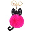 White Fang AZ095 Women's Key Ring, Charm, Keychain, Cat, Animal,