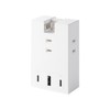 Elecom ECT-37-3AC2WH Power Strip, USB Outlet, 20 W, AC x
