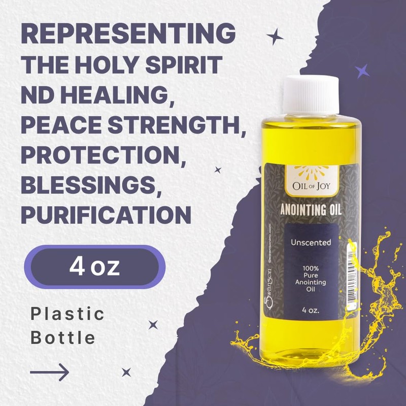 Anointing Oil for Prayers Unscented 4 oz Altar Size by