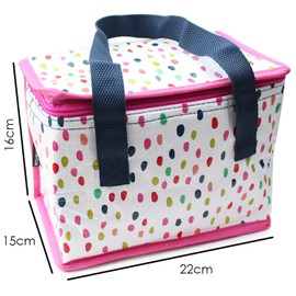 Fashion Stationery Lunch Bag Insulated Cooler Kids Adults Folding Reusable Pack Lunch Bags for Girls Boys Kids Picnic Bag (White)