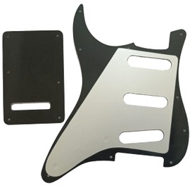 sdhengyee Electric Guitar Pickguard 4 Ply 11 holes SSS Single Coil Compatible with Strat Style Modern Guitar Parts Replacement Black Pearl