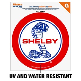 GRAPHICS & MORE Shelby Cobra Patriotic Logo Automotive Car Window Locker Circle Bumper Sticker