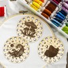 Arricraft Wood Embroidery Floss Holder, Mushroom Pattern 16 Positions Round