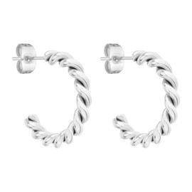 Tamaris Hoop Earrings, Stainless Steel, none