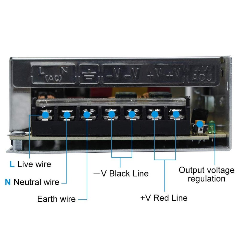 inShareplus 24V 6A 150W, DC Universal Regulated Switching Power Supply,