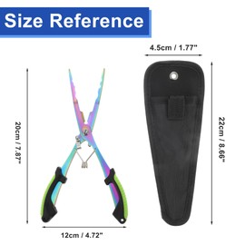 CAPASTEC Fishing Pliers, Stainless Steel Freshwater Fishing Pliers, Needle Nose Pliers Fishing, Versatile Fishing Tool with Nonslip Grip, Green, 1 Set