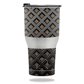 MightySkins Skin Compatible with RTIC Tumbler 30 oz. (2017) - Black Wall | Protective, Durable, and Unique Vinyl Decal wrap Cover | Easy to Apply, Remove, and Change Styles | Made in The USA