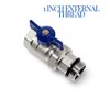 UNDERFLOOR Heating 1 inch Manifold Isolation Valve RED Blue Handle