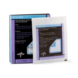 Medline OptiLock Non-Adhesive Dressings, 4" x 4", Box