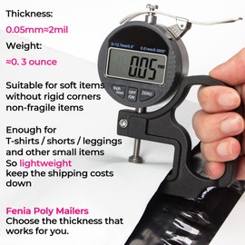 Fenia Poly Mailers 10x13 Inch Medium Bags for T Shirt, Packaging, Self Seal Envelopes, White Mailing Bags for Small Business (2Mil 80Pcs)