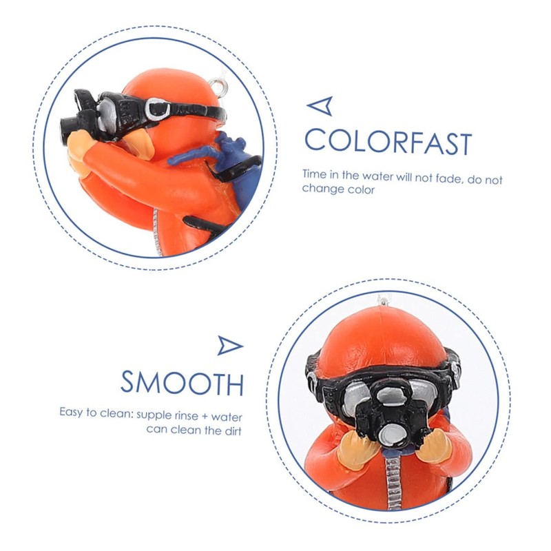 iplusmile 2pcs Floating Diver Figurine Cute Aquarium Diver Decor for