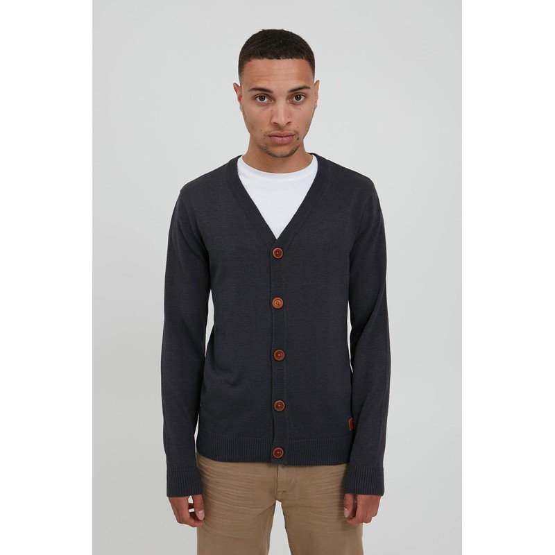 Blend Lennard Men's Fine Knit Cardigan with V-Neck and Button