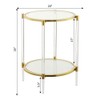 Convenience Concepts Royal Crest 2 Tier Acrylic Glass End Table,