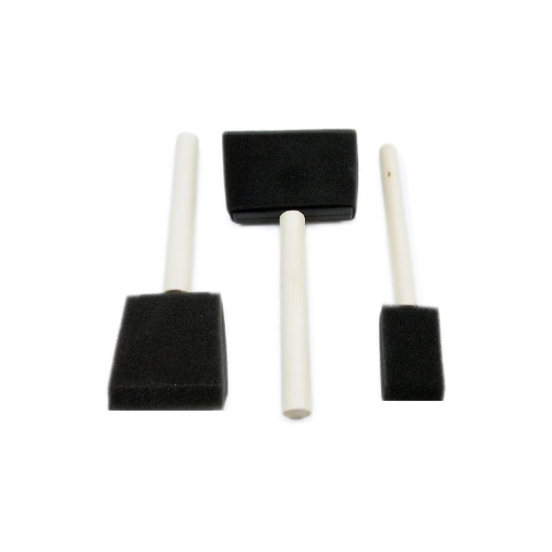ROYAL BRUSH RFOMW-3P Foam Brush, 3-Pack Darkassorted, 1", 2" &