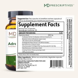 MD Prescriptives - Adrenal Forte - Adrenal Support Supplement* with Ashwagandha & Rhodiola - 120 Capsules