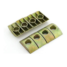 12 Pcs Half Moon Washer Furniture Nut Connector Nuts Spacer Washer Bronze Tone 8mm Hole Dia