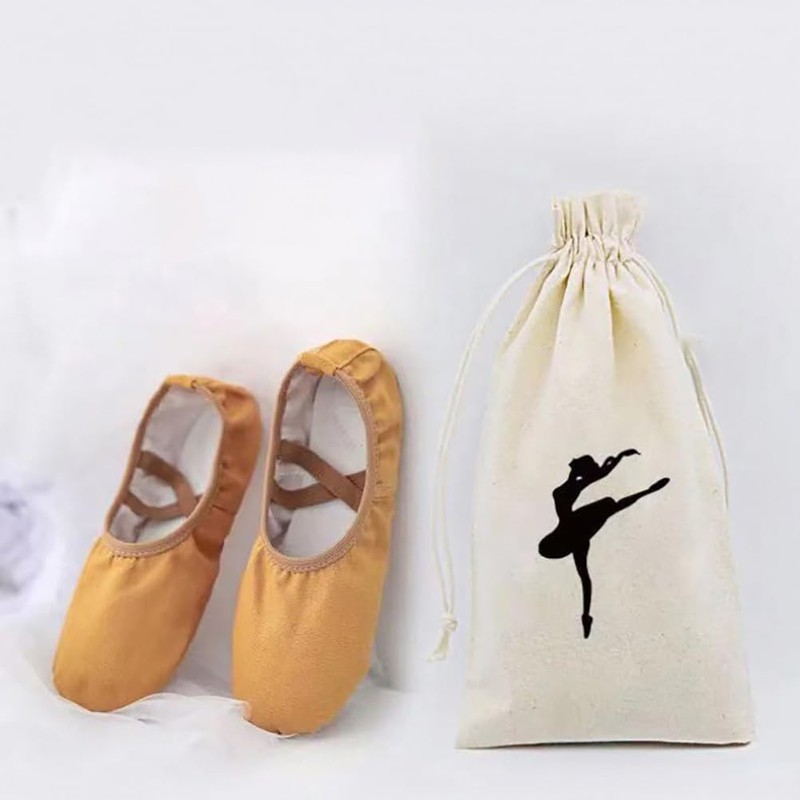 Zerodeko 2pcs Womens Pointe Shoe Bag Drawstring Shoe Bags for