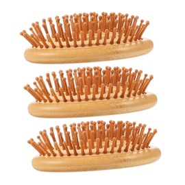 FOMIYES 3pcs Bamboo Scalp Comb Massager No Handle Design Hair Massage Brush for Women and Men Detangling Sustainable Bamboo Hairbrush for Scalp Stimulation and Hair Growth